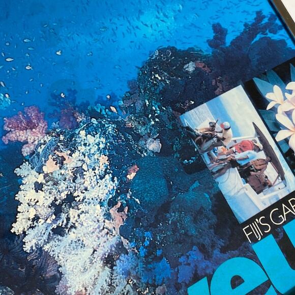 Taveuni FIJI Island TRAVEL POSTER DIVE Garden Isle Air New Zealand Found Objects - Picture 10 of 10